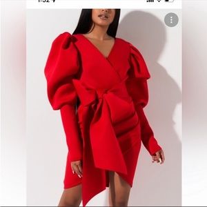 AKIRA SHOP HOT RED MINI DRESS